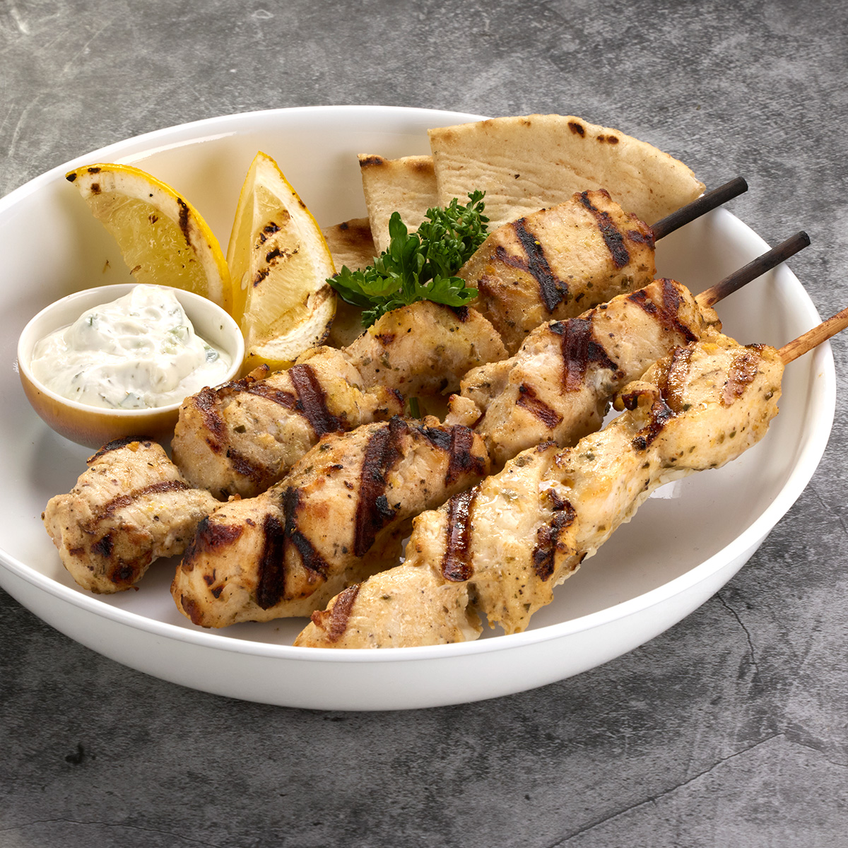Cooked Bulk Chicken Souvlaki Marinated, Unskewered