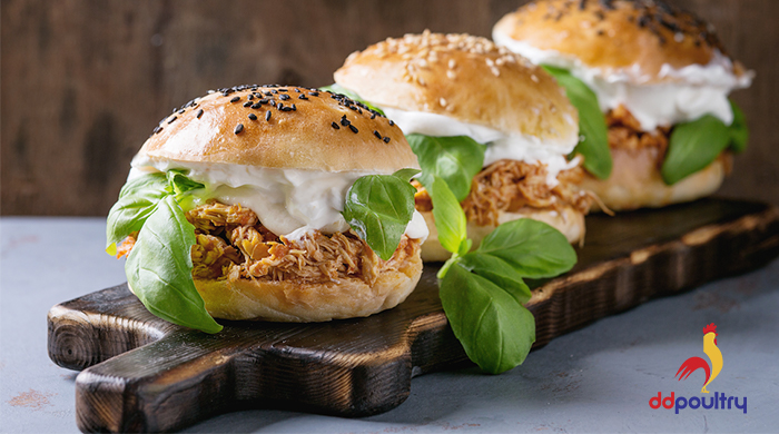 pulled chicken burger recipe