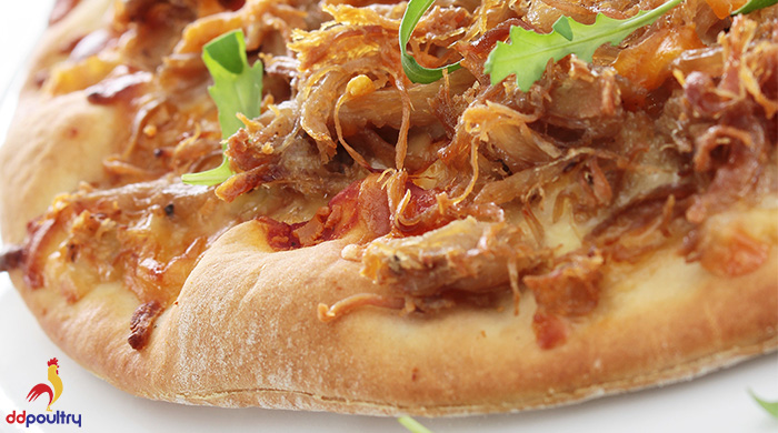 Pulled chicken pizza recipe