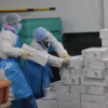 Employees Working with Boxes